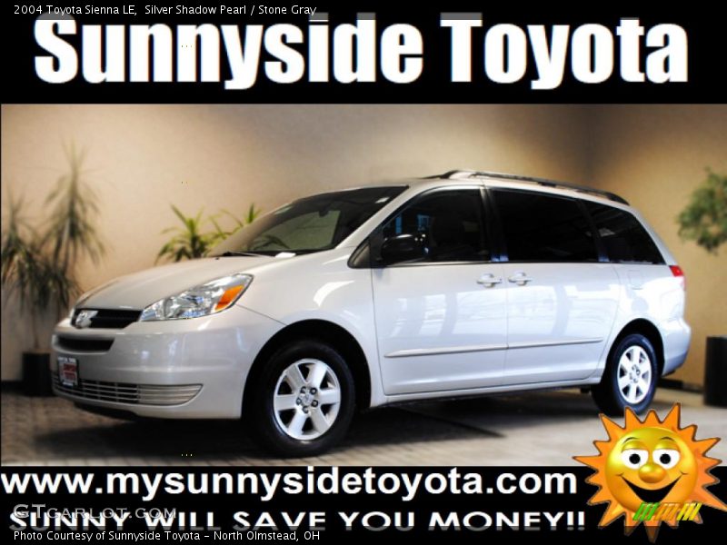 Silver Shadow Pearl / Stone Gray 2004 Toyota Sienna LE