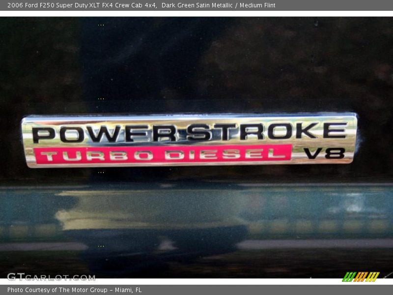 Dark Green Satin Metallic / Medium Flint 2006 Ford F250 Super Duty XLT FX4 Crew Cab 4x4