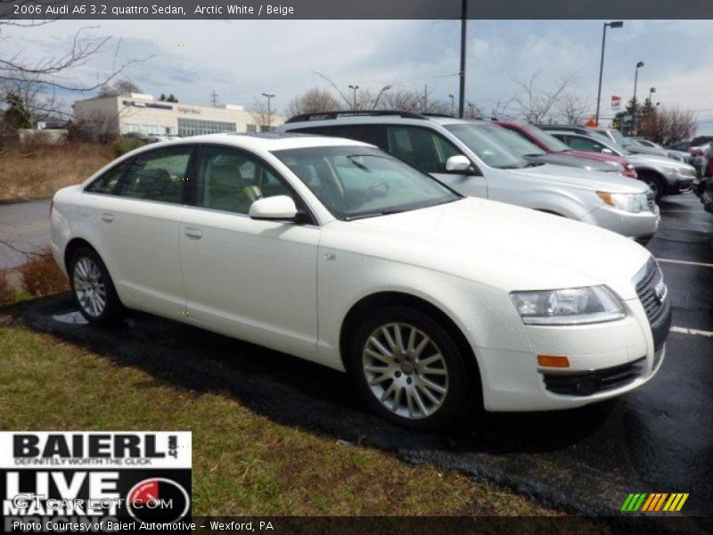 Arctic White / Beige 2006 Audi A6 3.2 quattro Sedan