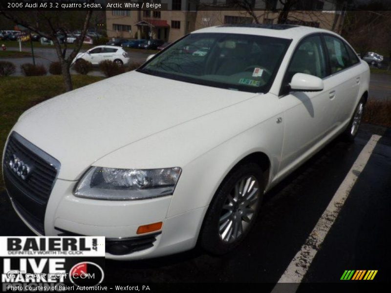 Arctic White / Beige 2006 Audi A6 3.2 quattro Sedan