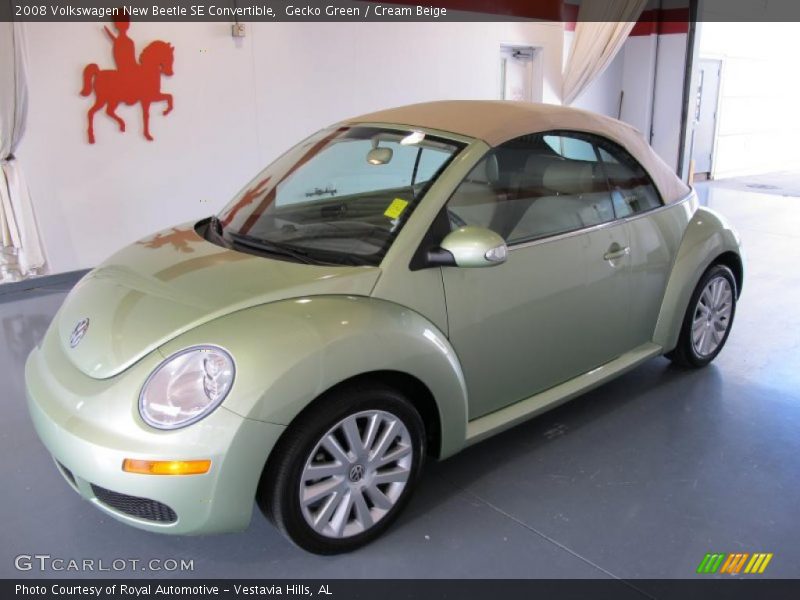 Gecko Green / Cream Beige 2008 Volkswagen New Beetle SE Convertible
