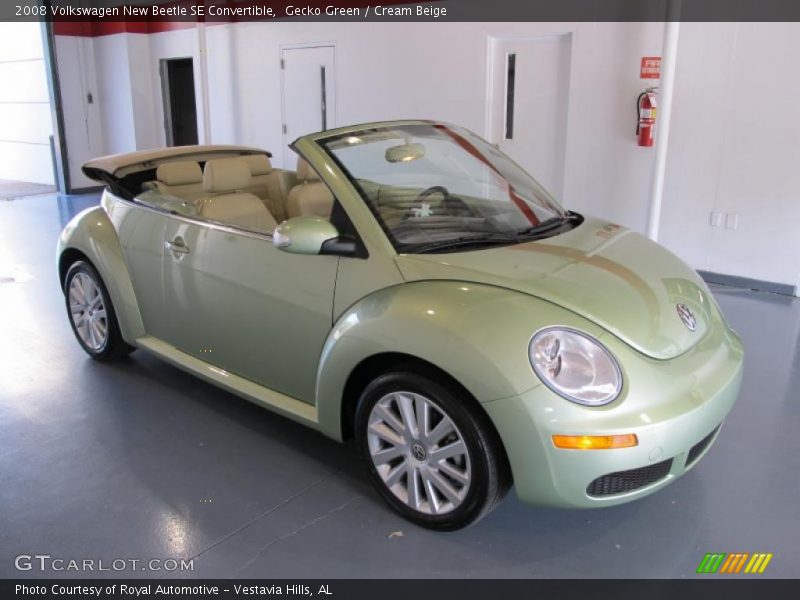 Gecko Green / Cream Beige 2008 Volkswagen New Beetle SE Convertible