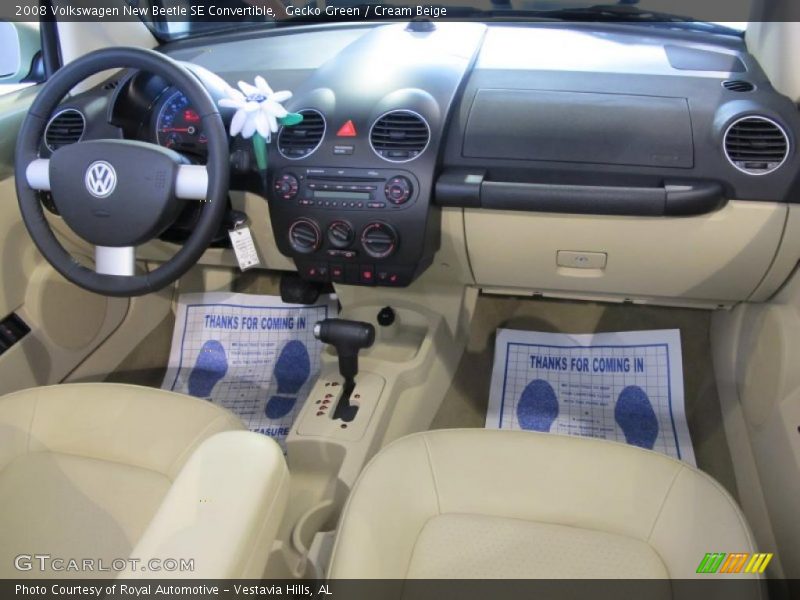 Gecko Green / Cream Beige 2008 Volkswagen New Beetle SE Convertible