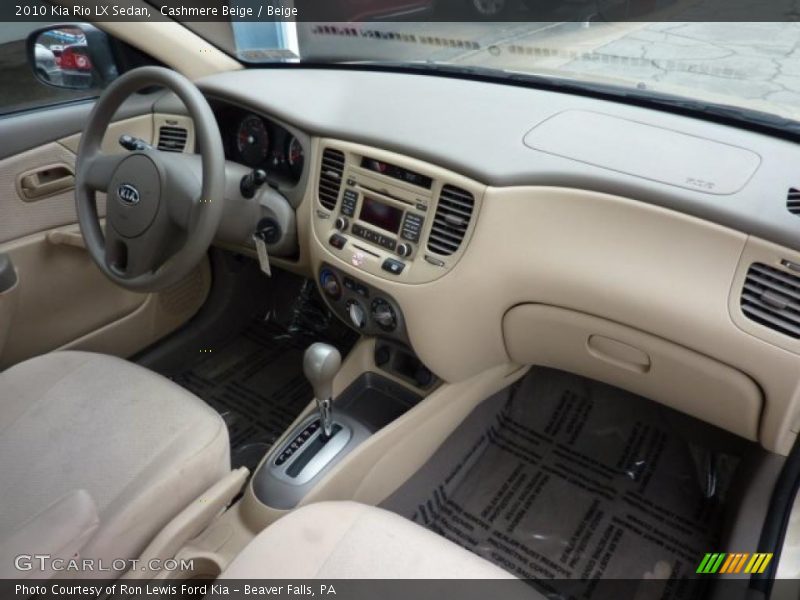 Dashboard of 2010 Rio LX Sedan