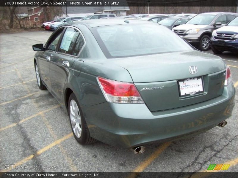 Mystic Green Metallic / Gray 2008 Honda Accord EX-L V6 Sedan