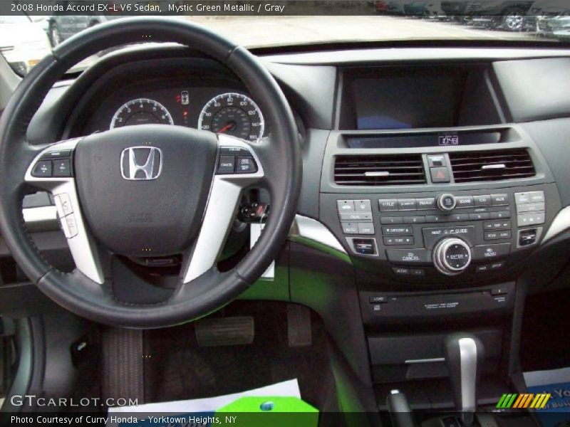 Mystic Green Metallic / Gray 2008 Honda Accord EX-L V6 Sedan
