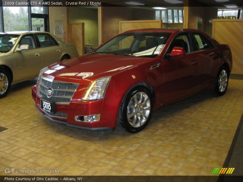 Crystal Red / Ebony 2009 Cadillac CTS 4 AWD Sedan