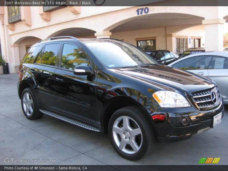 Black / Black 2007 Mercedes-Benz ML 350 4Matic