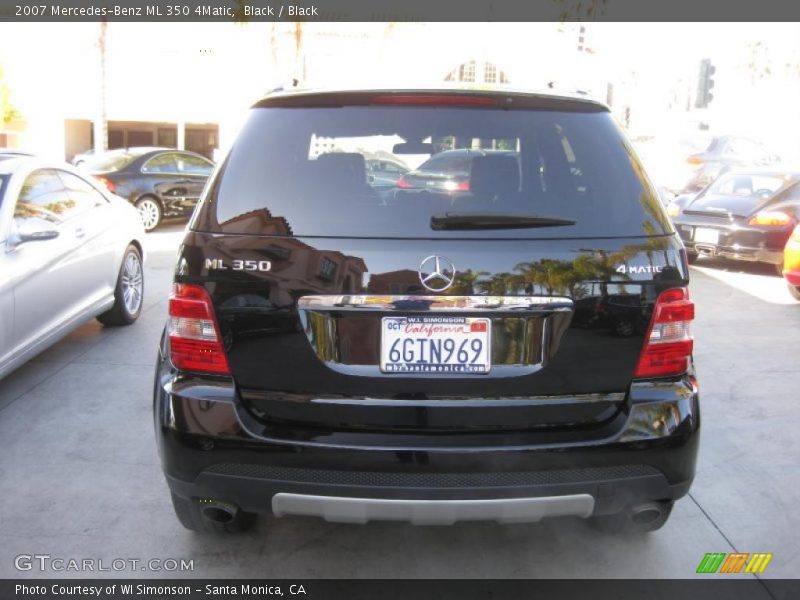 Black / Black 2007 Mercedes-Benz ML 350 4Matic