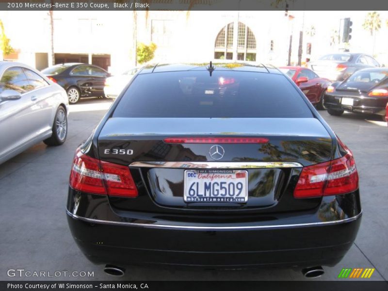 Black / Black 2010 Mercedes-Benz E 350 Coupe