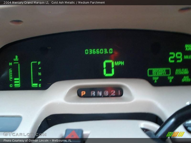 Gold Ash Metallic / Medium Parchment 2004 Mercury Grand Marquis LS