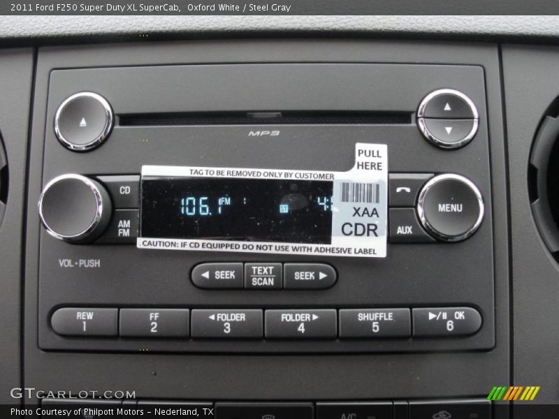 Oxford White / Steel Gray 2011 Ford F250 Super Duty XL SuperCab