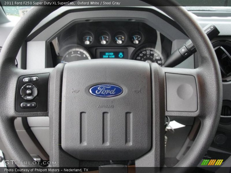Oxford White / Steel Gray 2011 Ford F250 Super Duty XL SuperCab