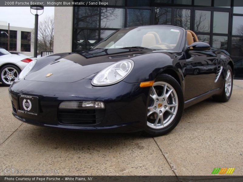 Midnight Blue Metallic / Sand Beige 2008 Porsche Boxster