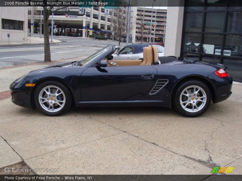 Midnight Blue Metallic / Sand Beige 2008 Porsche Boxster