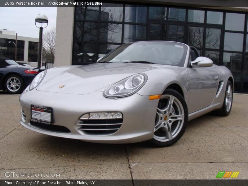 Arctic Silver Metallic / Sea Blue 2009 Porsche Boxster