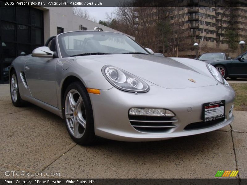 Arctic Silver Metallic / Sea Blue 2009 Porsche Boxster