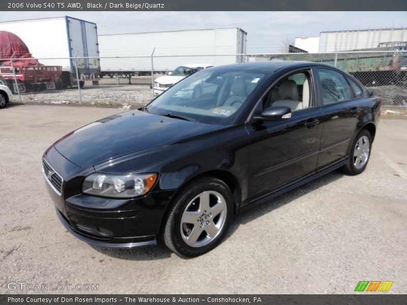 Black / Dark Beige/Quartz 2006 Volvo S40 T5 AWD