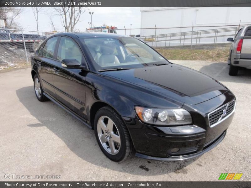 Black / Dark Beige/Quartz 2006 Volvo S40 T5 AWD