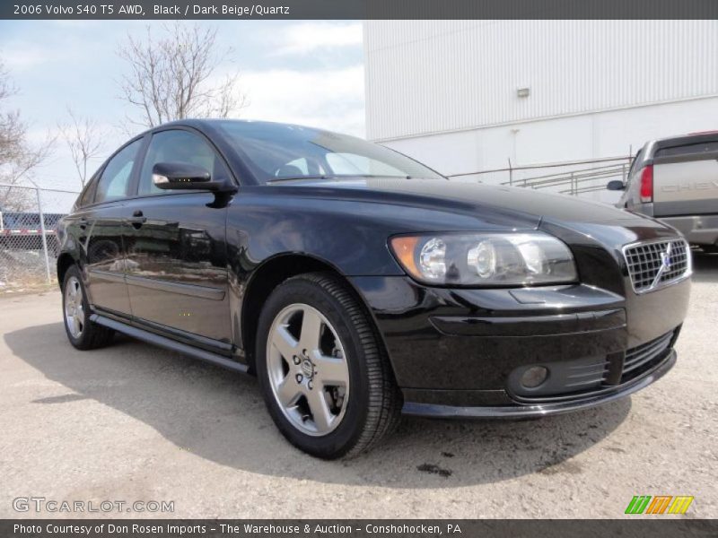 Black / Dark Beige/Quartz 2006 Volvo S40 T5 AWD