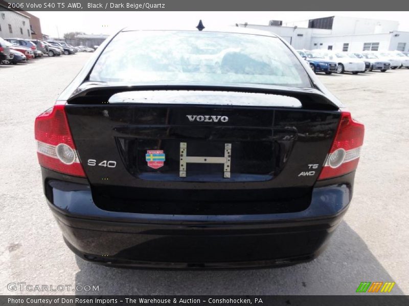 Black / Dark Beige/Quartz 2006 Volvo S40 T5 AWD