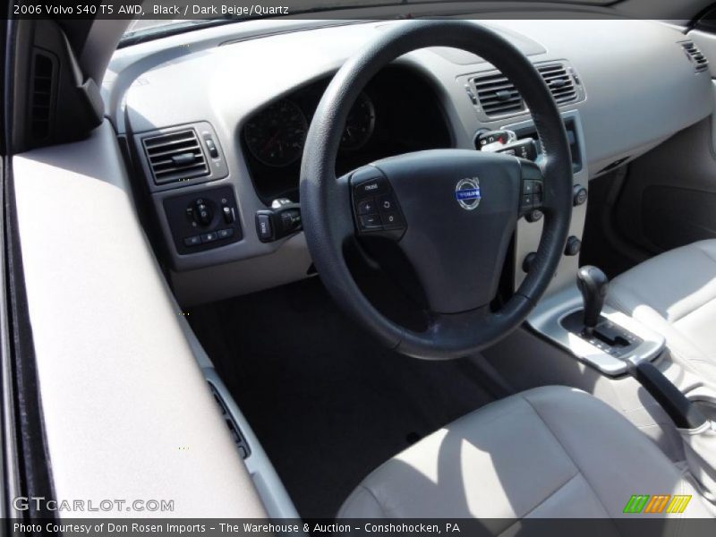 Black / Dark Beige/Quartz 2006 Volvo S40 T5 AWD
