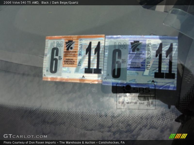 Black / Dark Beige/Quartz 2006 Volvo S40 T5 AWD