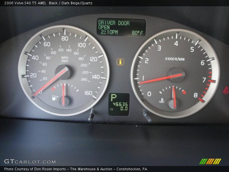 Black / Dark Beige/Quartz 2006 Volvo S40 T5 AWD