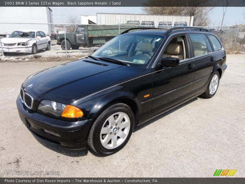 Black Sapphire Metallic / Sand 2001 BMW 3 Series 325xi Wagon