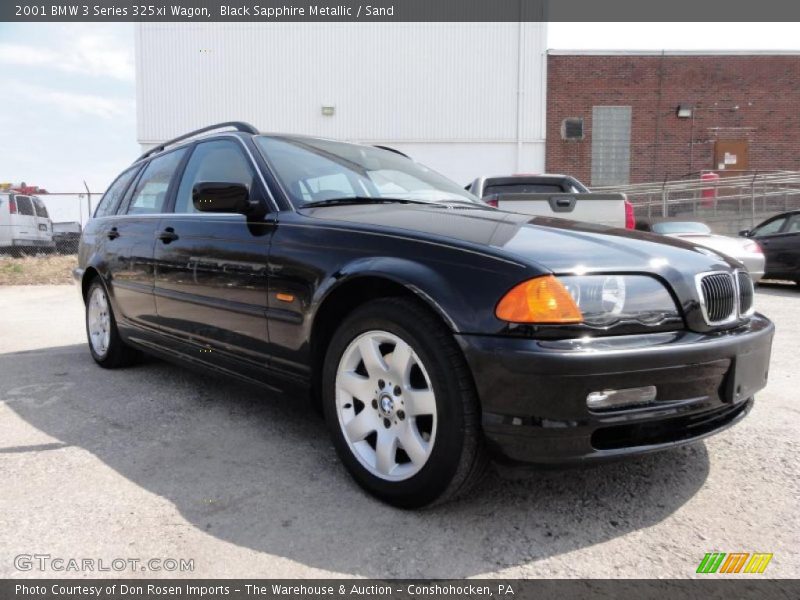 Black Sapphire Metallic / Sand 2001 BMW 3 Series 325xi Wagon