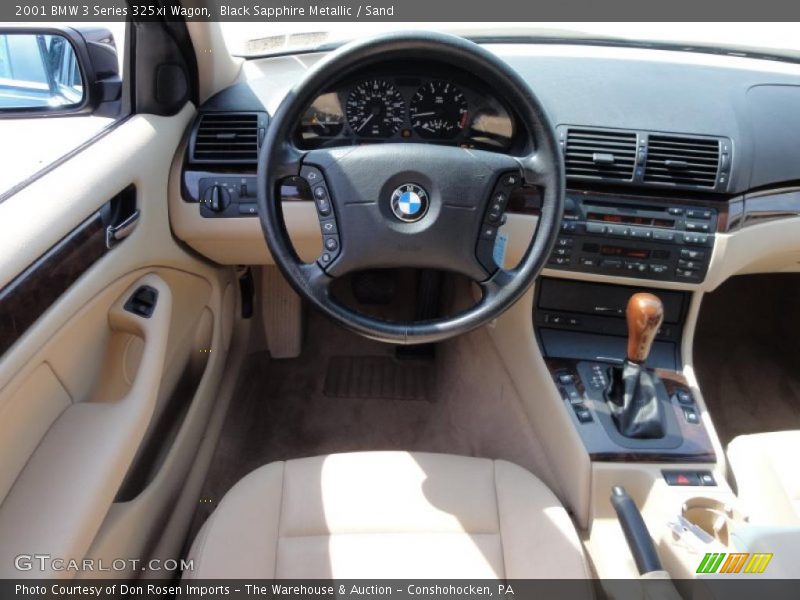 Black Sapphire Metallic / Sand 2001 BMW 3 Series 325xi Wagon