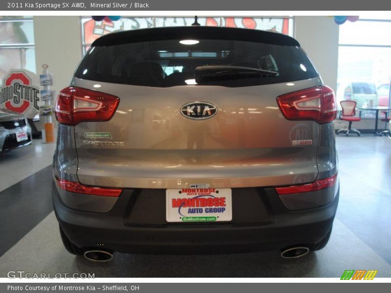 Mineral Silver / Black 2011 Kia Sportage SX AWD