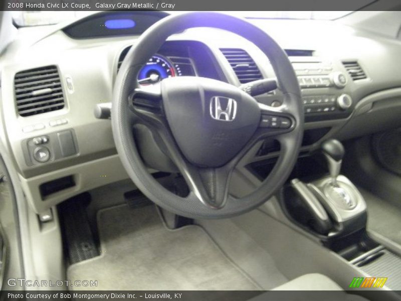 Galaxy Gray Metallic / Gray 2008 Honda Civic LX Coupe