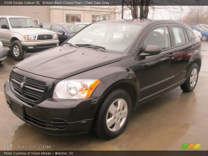 Brilliant Black Crystal Pearl / Dark Slate Gray 2008 Dodge Caliber SE