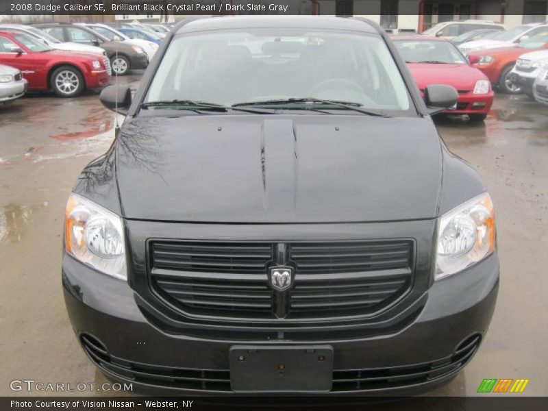 Brilliant Black Crystal Pearl / Dark Slate Gray 2008 Dodge Caliber SE