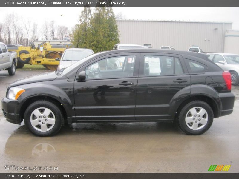 Brilliant Black Crystal Pearl / Dark Slate Gray 2008 Dodge Caliber SE