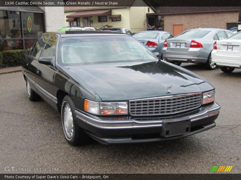 Polo Green Metallic / Neutral Shale 1996 Cadillac DeVille Sedan