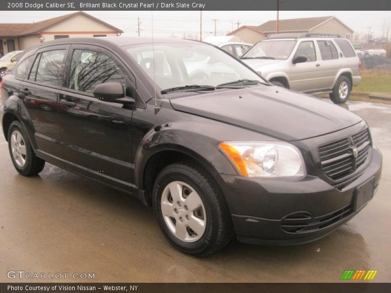 Brilliant Black Crystal Pearl / Dark Slate Gray 2008 Dodge Caliber SE