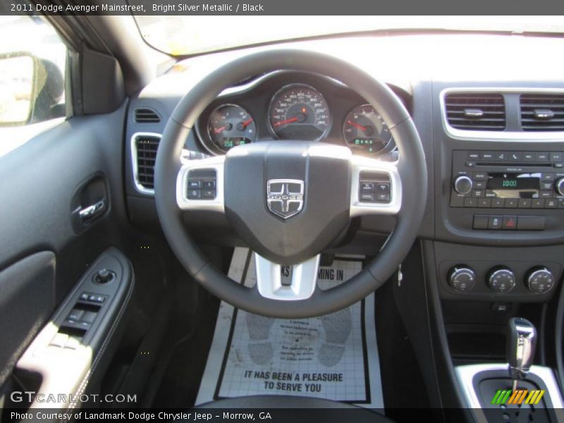 Bright Silver Metallic / Black 2011 Dodge Avenger Mainstreet