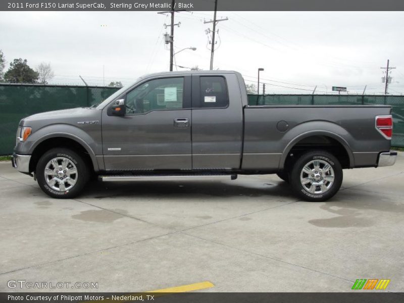 Sterling Grey Metallic / Black 2011 Ford F150 Lariat SuperCab