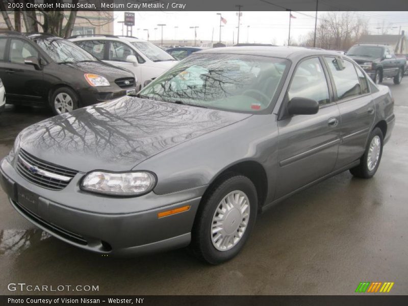 Medium Gray Metallic / Gray 2003 Chevrolet Malibu Sedan