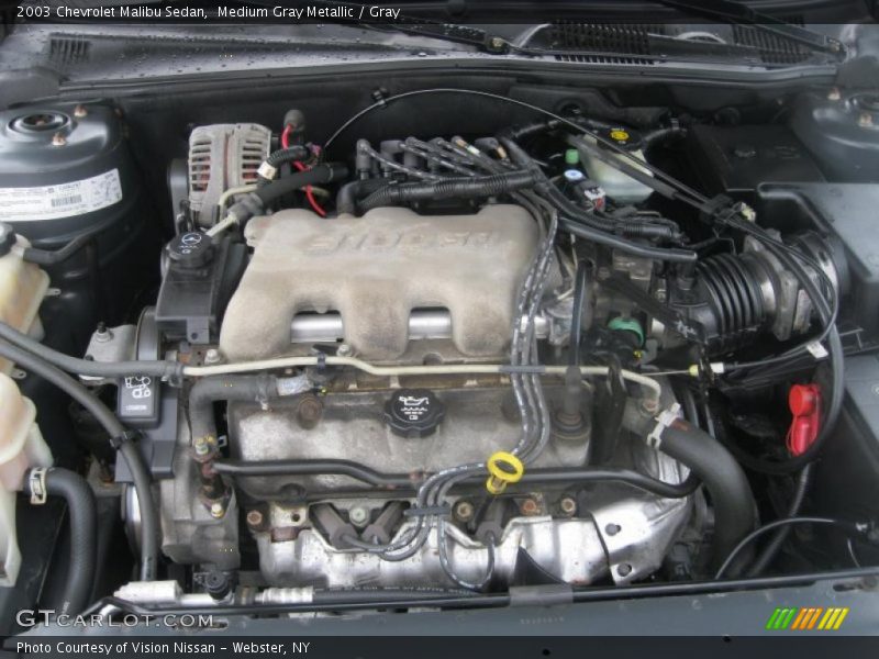 Medium Gray Metallic / Gray 2003 Chevrolet Malibu Sedan