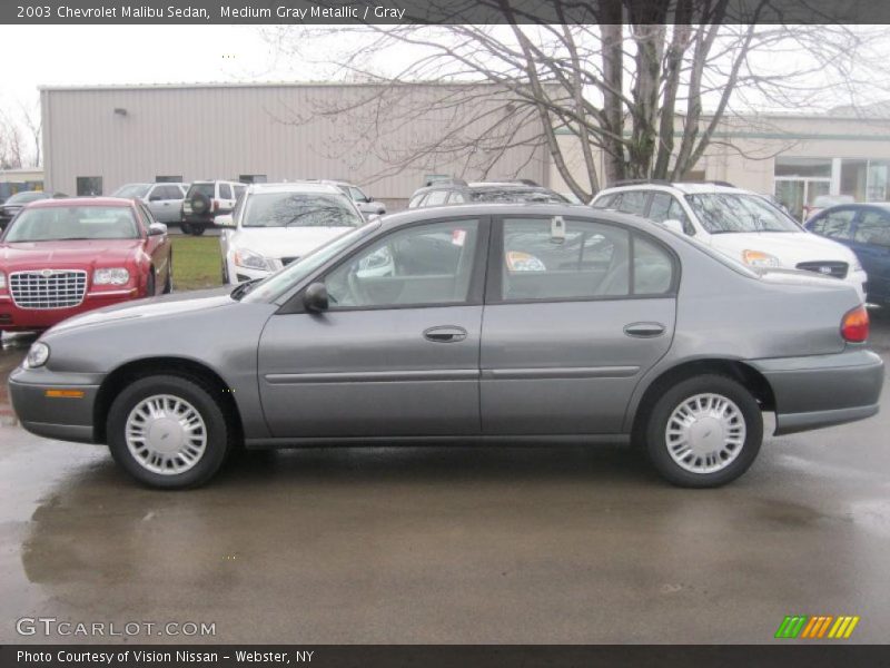 Medium Gray Metallic / Gray 2003 Chevrolet Malibu Sedan
