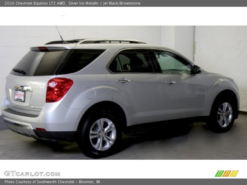Silver Ice Metallic / Jet Black/Brownstone 2010 Chevrolet Equinox LTZ AWD