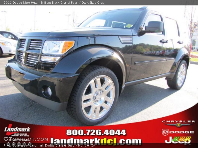 Brilliant Black Crystal Pearl / Dark Slate Gray 2011 Dodge Nitro Heat