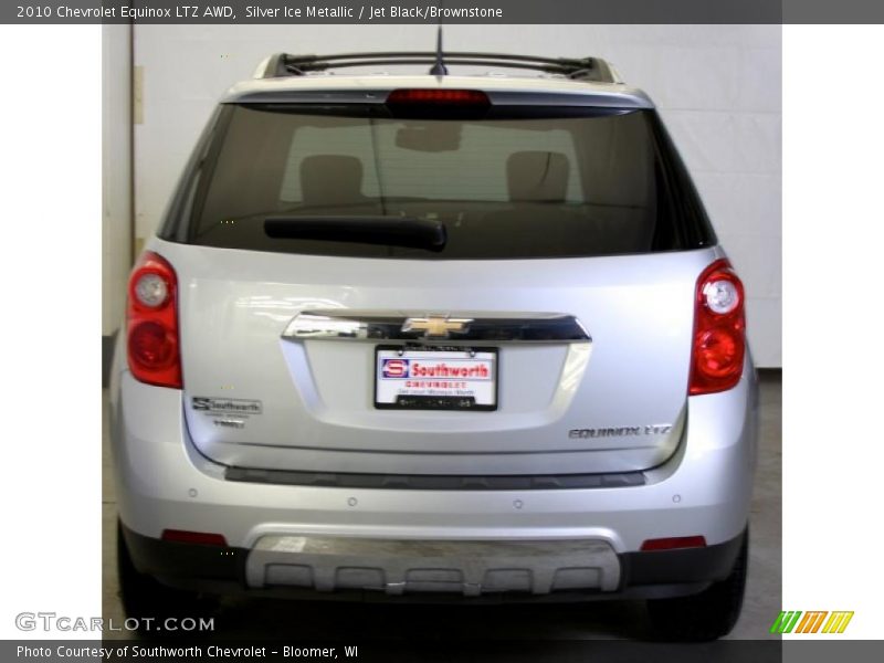 Silver Ice Metallic / Jet Black/Brownstone 2010 Chevrolet Equinox LTZ AWD