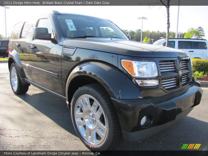 Brilliant Black Crystal Pearl / Dark Slate Gray 2011 Dodge Nitro Heat