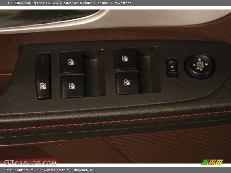 Silver Ice Metallic / Jet Black/Brownstone 2010 Chevrolet Equinox LTZ AWD