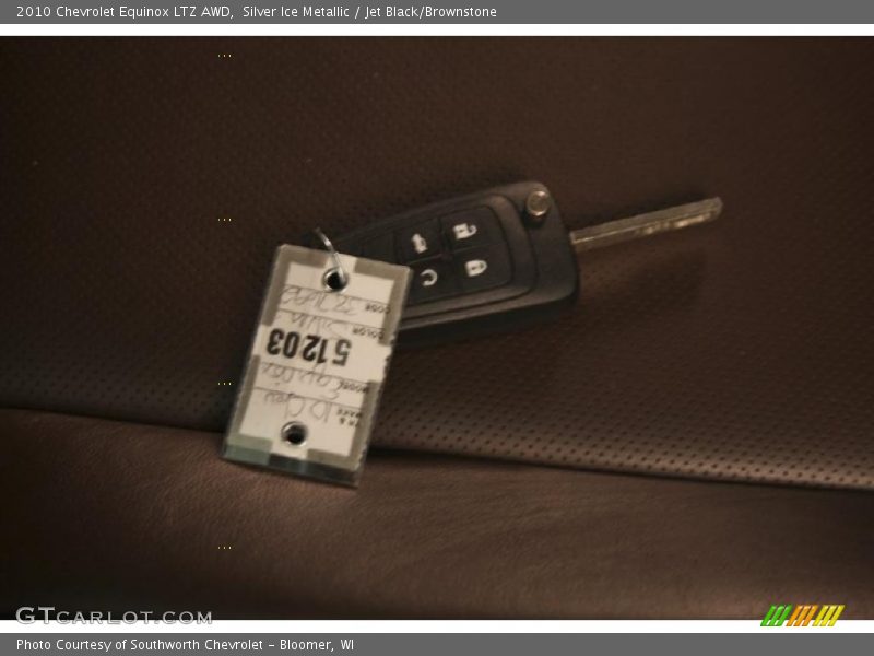 Silver Ice Metallic / Jet Black/Brownstone 2010 Chevrolet Equinox LTZ AWD