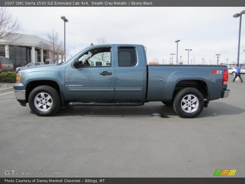 Stealth Gray Metallic / Ebony Black 2007 GMC Sierra 1500 SLE Extended Cab 4x4